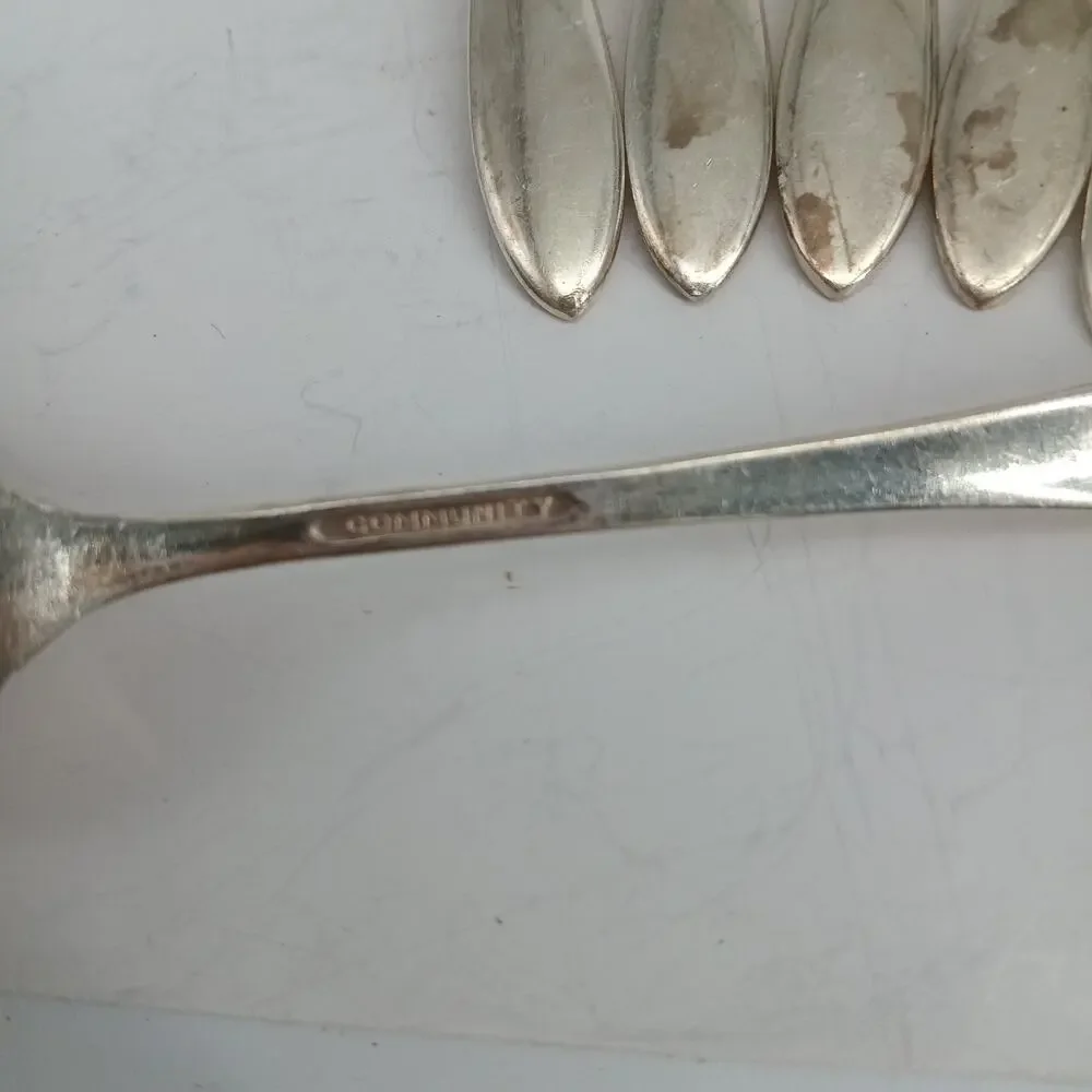 6X SF LADY HAMILTON Salad Forks 1932 Silverplate Community Plate Oneida